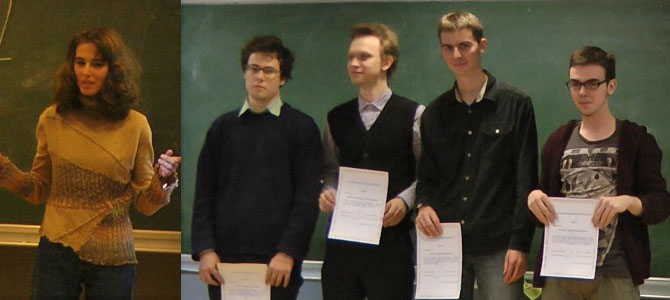 Finalists of the 16th All-Russian Möbius Contest (2012), nomination Undergraduates
